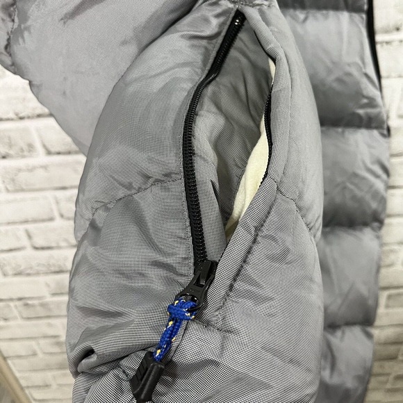 Eddie Bauer EBTEK Vintage Mens Goose Down Insulated Vest Silver w/ Blk Trim XXL - Picture 5 of 13